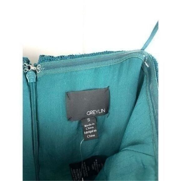 Anthropologie Greylin Stowe Teal Crochet Strapless Jumpsuit NWT! S - Picture 6 of 12